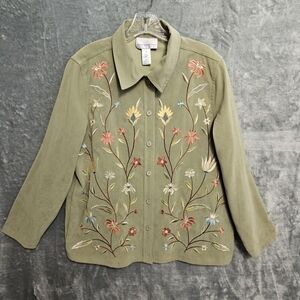 Susan graver Style moleskin sz med button blazer button